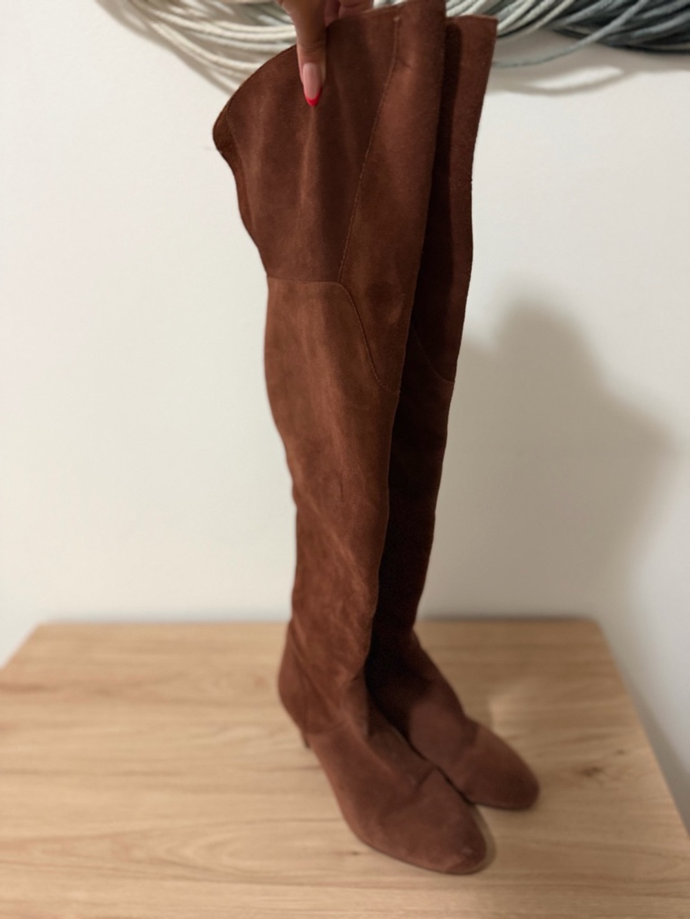 Vince Camuto Chestnut Brown Over-the-Knee Suede Boots - Picture 4 of 4